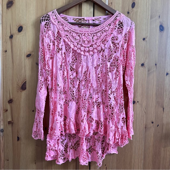 ✨ vintage tie dyed crochet top - Picture 2 of 3